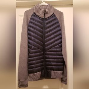 Lululemon Men's XL Zip Up Grey Goose Down Jacket